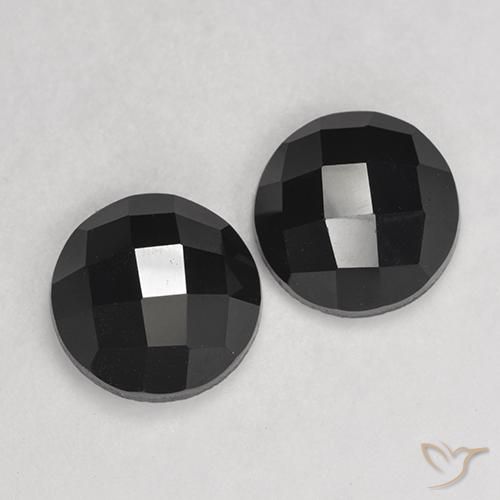 7.55ctw Naturale Nero Spinello, Rotondo, Opaco