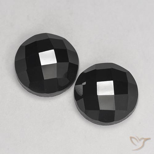 Gemme di Spinello Nero naturale da 7.55 ct, Rotondo, Opaco