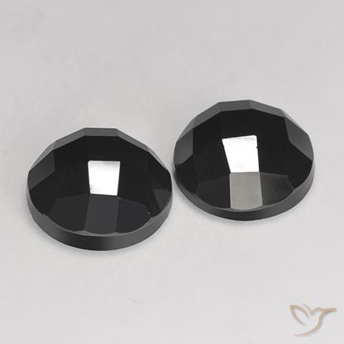 Gemme di Spinello Nero naturale da 7.55 ct, Rotondo, Opaco