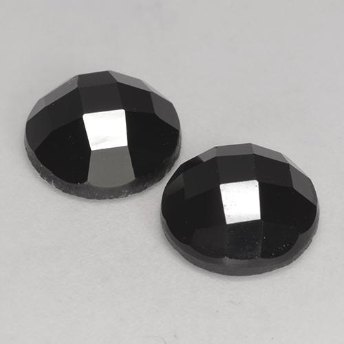 Gemme di Spinello Nero naturale da 6.94 ct, Taglio rotondo, Opaco