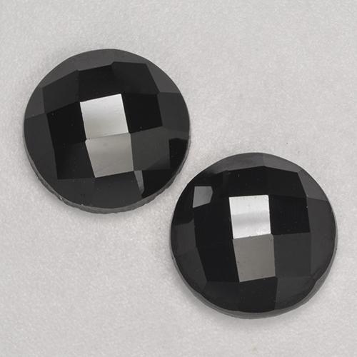 Gemme di Spinello Nero naturale da 6.94 ct, Taglio rotondo, Opaco