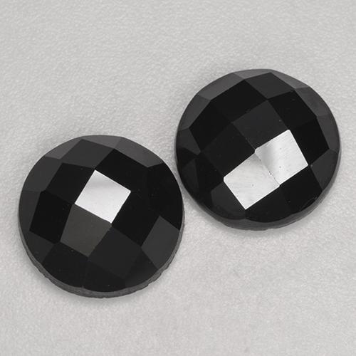 Gemme di Spinello Nero naturale da 6.94 ct, Taglio rotondo, Opaco