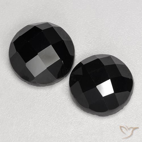 6.89ctw Naturale Nero Spinello, Rotondo, Opaco