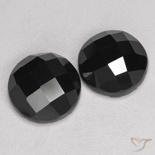 Gemme di Spinello Nero naturale da 6.89 ct, Rotondo, Opaco