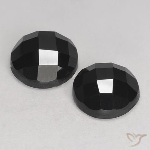Gemme di Spinello Nero naturale da 6.89 ct, Rotondo, Opaco