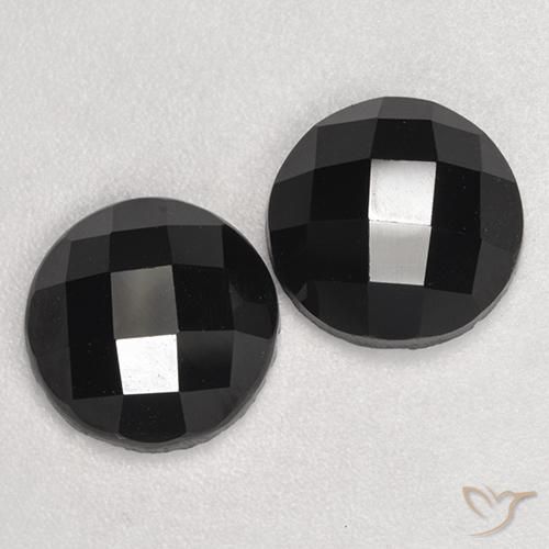 Gemme di Spinello Nero naturale da 6.77 ct, Rotondo, Opaco