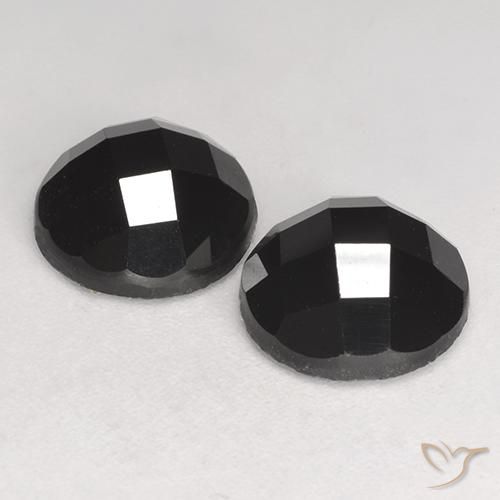 Gemme di Spinello Nero naturale da 6.77 ct, Rotondo, Opaco