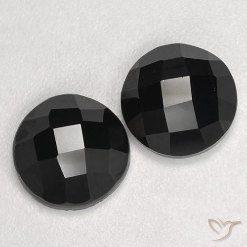 Gemme di Spinello Nero naturale da 7.45 ct, Rotondo, Opaco