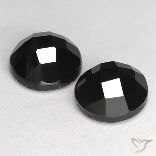 Gemme di Spinello Nero naturale da 7.45 ct, Rotondo, Opaco