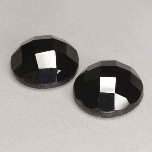 Gemme di Spinello Nero naturale da 6.71 ct, Taglio rotondo, Opaco