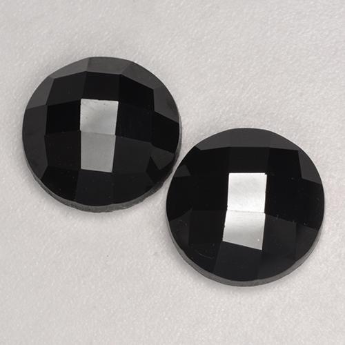 Gemme di Spinello Nero naturale da 6.70 ct, Taglio rotondo, Opaco