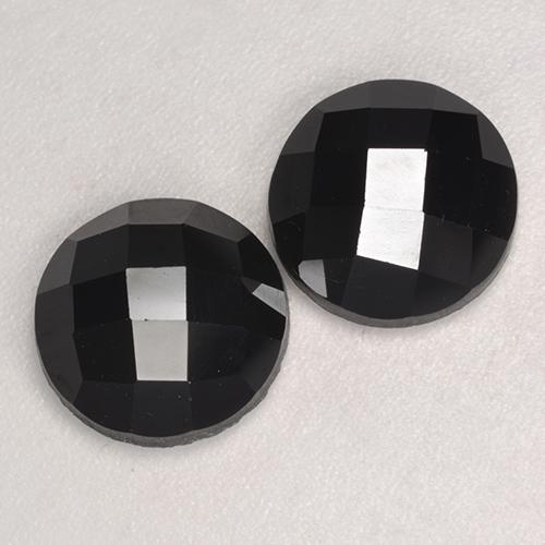 Gemme di Spinello Nero naturale da 6.70 ct, Taglio rotondo, Opaco
