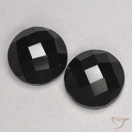 6.98ctw Naturale Nero Spinello, Rotondo, Opaco