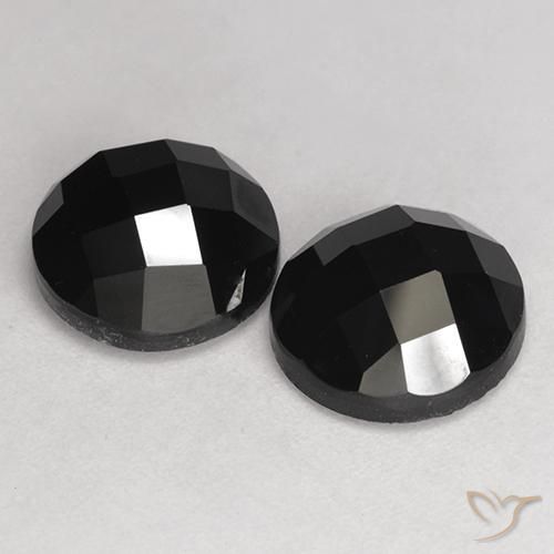 Gemme di Spinello Nero naturale da 6.98 ct, Rotondo, Opaco