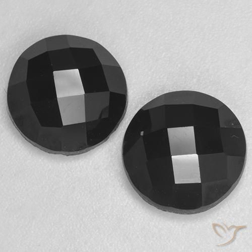 7.21ctw Naturale Nero Spinello, Rotondo, Opaco