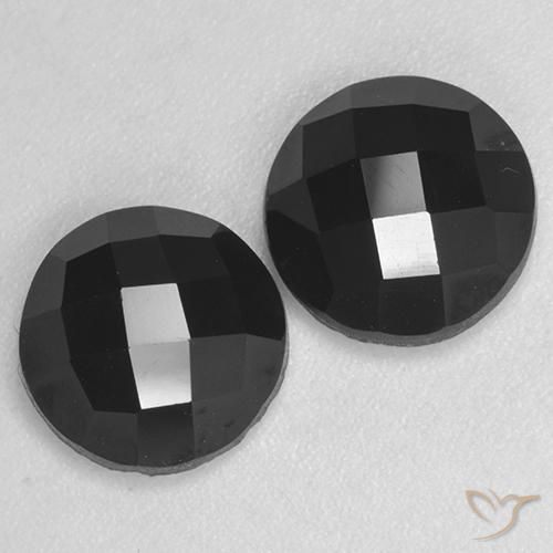 Gemme di Spinello Nero naturale da 7.21 ct, Rotondo, Opaco