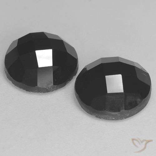 Gemme di Spinello Nero naturale da 7.21 ct, Rotondo, Opaco