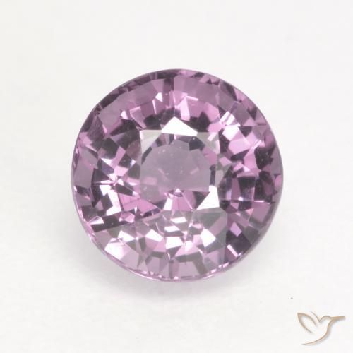 Spinello Viola medio-scuro naturale da 0.63 ct, Taglio rotondo, VVS-VS