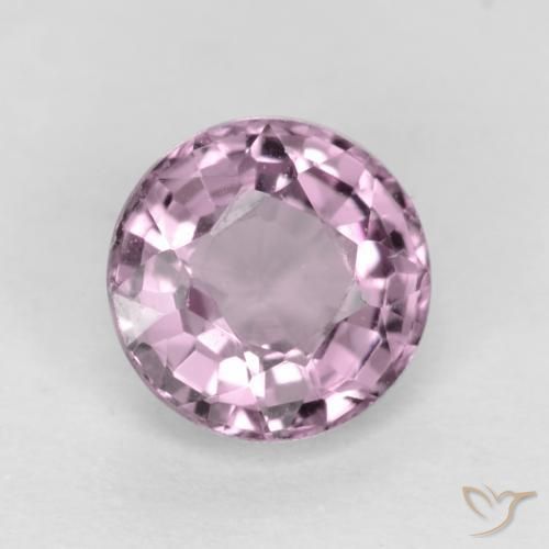 Spinello Viola rosato molto chiaro naturale da 0.58 ct, Rotondo, VVS