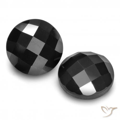 14.91ctw Naturale Nero Spinello, Rotondo, Opaco