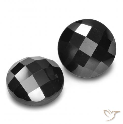 Gemme di Spinello Nero naturale da 14.91 ct, Rotondo, Opaco