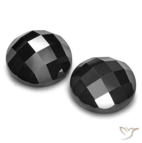 Gemme di Spinello Nero naturale da 14.91 ct, Rotondo, Opaco