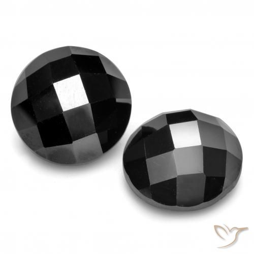 14.65ctw Naturale Nero Spinello, Rotondo, Opaco
