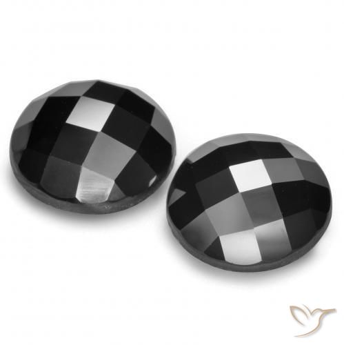 Gemme di Spinello Nero naturale da 13.01 ct, Rotondo, Opaco
