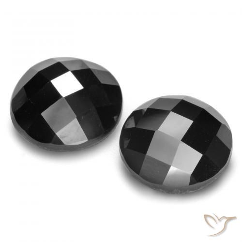 Gemme di Spinello Nero naturale da 12.29 ct, Rotondo, Opaco