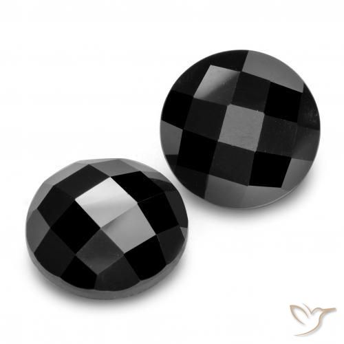 Gemme di Spinello Nero naturale da 13.13 ct, Rotondo, Opaco