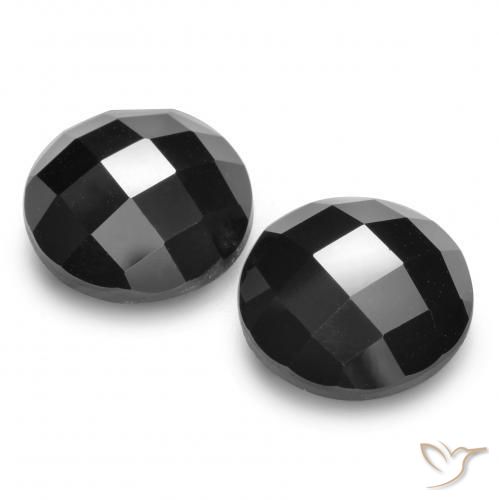 Gemme di Spinello Nero naturale da 13.13 ct, Rotondo, Opaco