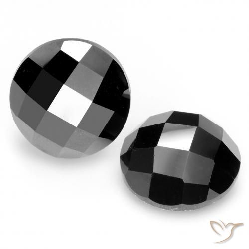 14.65ctw Naturale Nero Spinello, Rotondo, Opaco