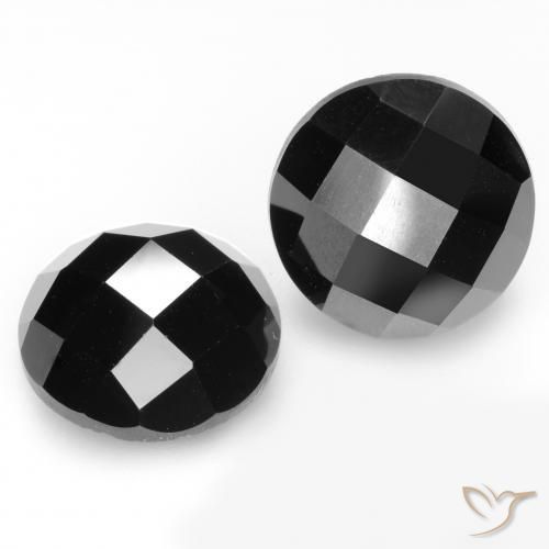 Gemme di Spinello Nero naturale da 14.65 ct, Rotondo, Opaco
