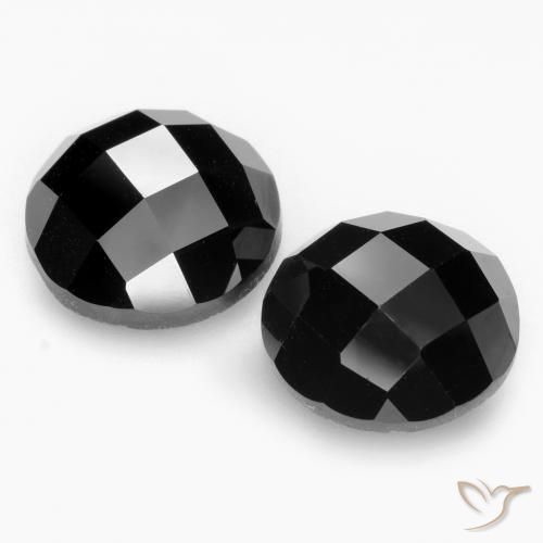 Gemme di Spinello Nero naturale da 14.65 ct, Rotondo, Opaco