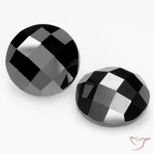 13.38ctw Naturale Nero Spinello, Rotondo, Opaco