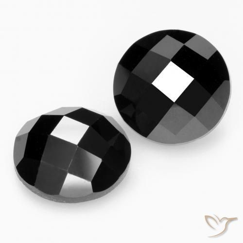Gemme di Spinello Nero naturale da 13.38 ct, Rotondo, Opaco