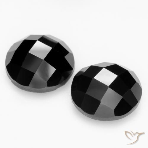 Gemme di Spinello Nero naturale da 13.38 ct, Rotondo, Opaco