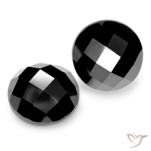 Gemme di Spinello Nero naturale da 14.77 ct, Rotondo, Opaco