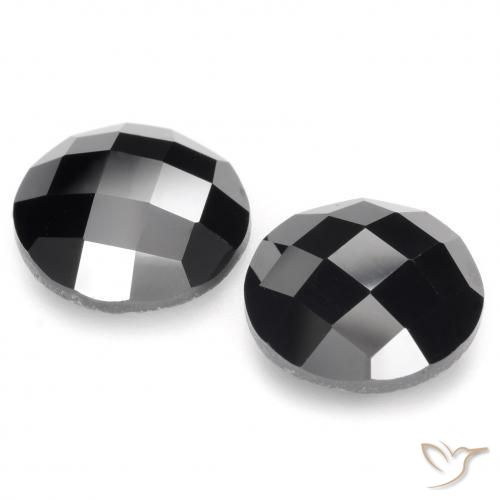 Gemme di Spinello Nero naturale da 11.50 ct, Rotondo, Opaco