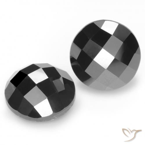 Gemme di Spinello Nero naturale da 14.10 ct, Rotondo, Opaco
