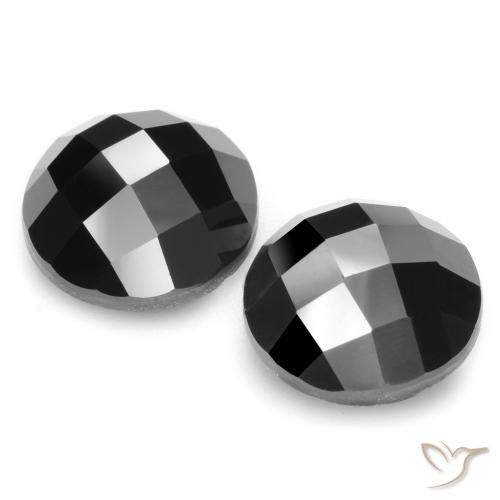 Gemme di Spinello Nero naturale da 14.10 ct, Rotondo, Opaco