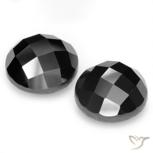 Gemme di Spinello Nero naturale da 14.33 ct, Rotondo, Opaco