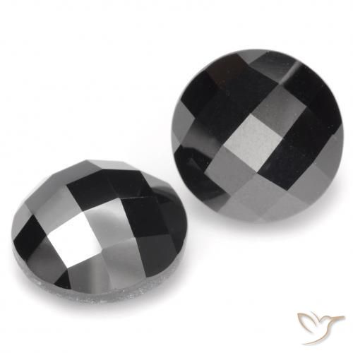 Gemme di Spinello Nero naturale da 14.62 ct, Rotondo, Opaco