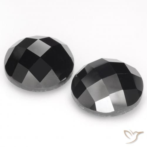 Gemme di Spinello Nero naturale da 14.62 ct, Rotondo, Opaco