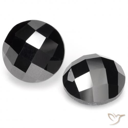 14.62ctw Naturale Nero Spinello, Rotondo, Opaco