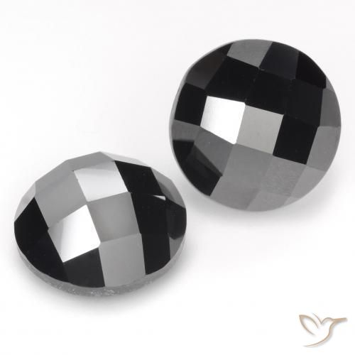 Gemme di Spinello Nero naturale da 14.62 ct, Rotondo, Opaco