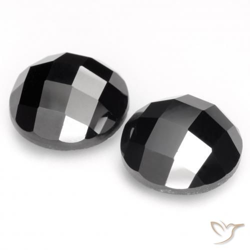 Gemme di Spinello Nero naturale da 14.62 ct, Rotondo, Opaco