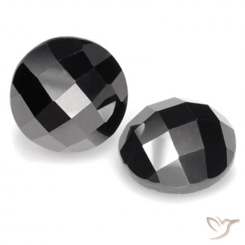 14.60ctw Naturale Nero Spinello, Rotondo, Opaco, Photo A