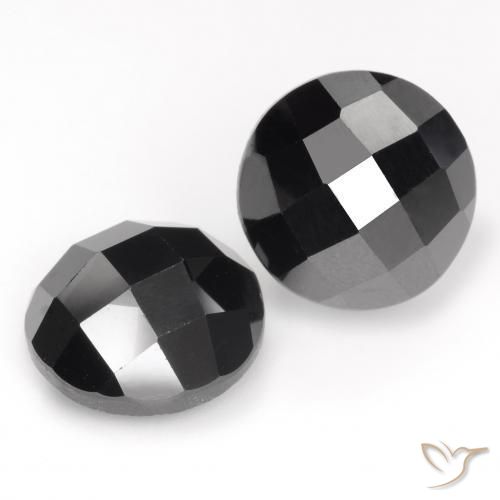 Gemme di Spinello Nero naturale da 14.60 ct, Rotondo, Opaco