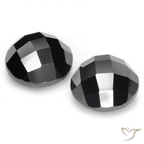 Gemme di Spinello Nero naturale da 14.60 ct, Rotondo, Opaco